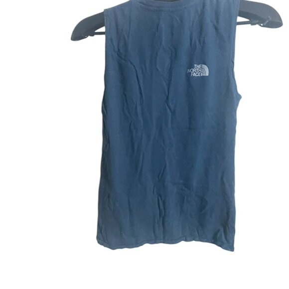 The North Face Tank Top Sleeveless tee T-shirt XS Blue Polar Bear Exploring - Picture 8 of 9